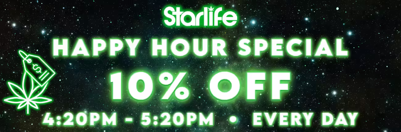 Daily happy hour — 10% off